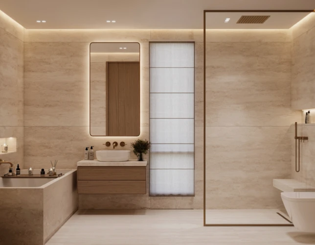 3 BHK master bathroom