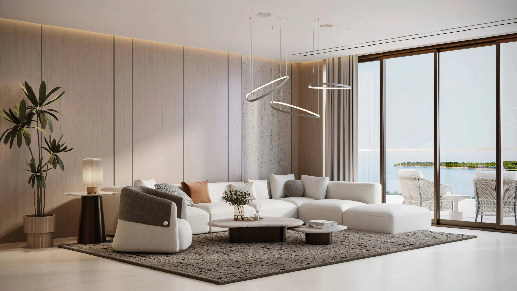 3 BHK living room