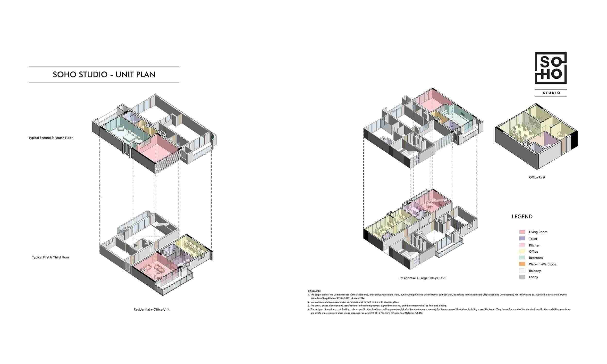 Floor Plans & Configurations - Residential & large office unit