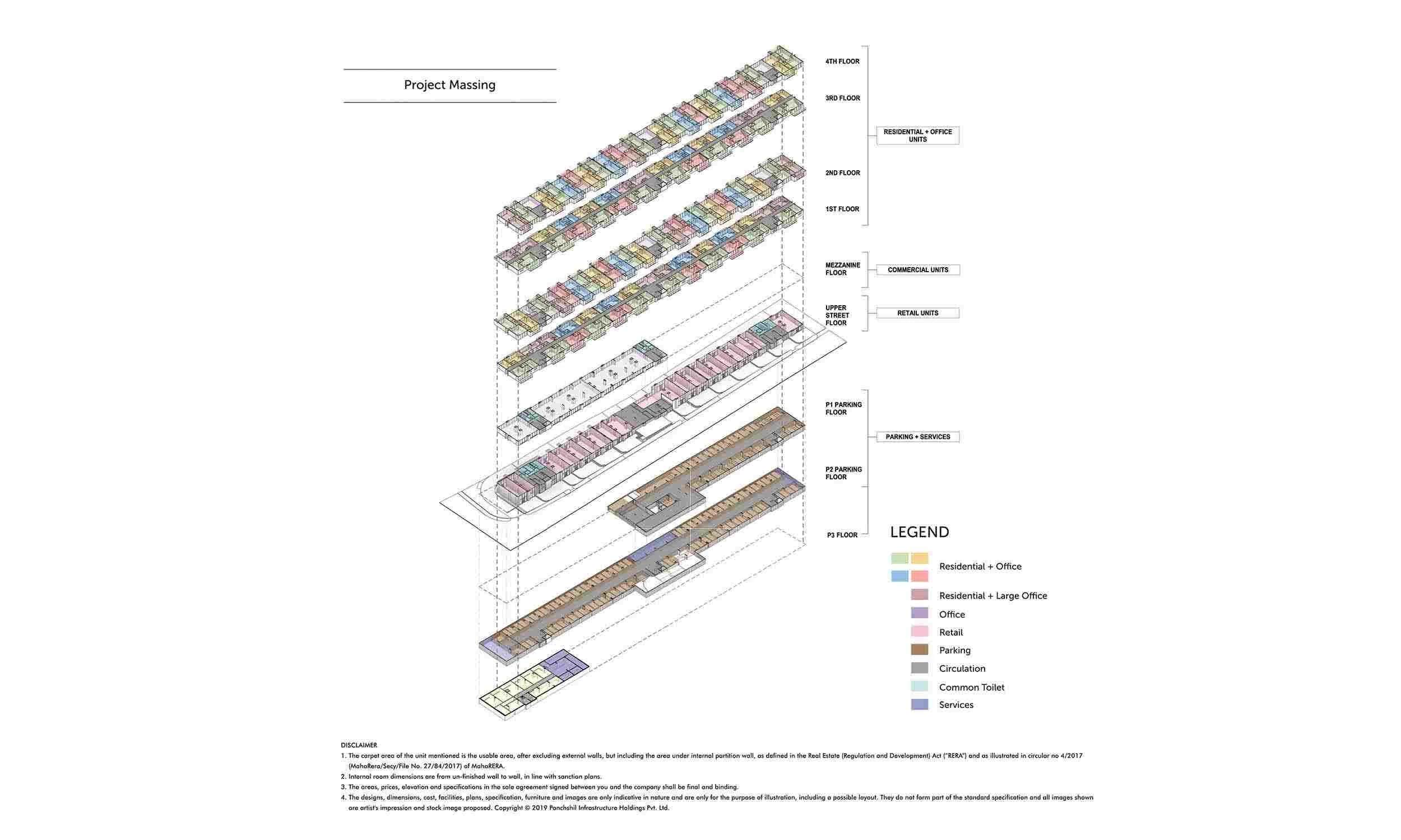 Floor Plans & Configurations - Project massing