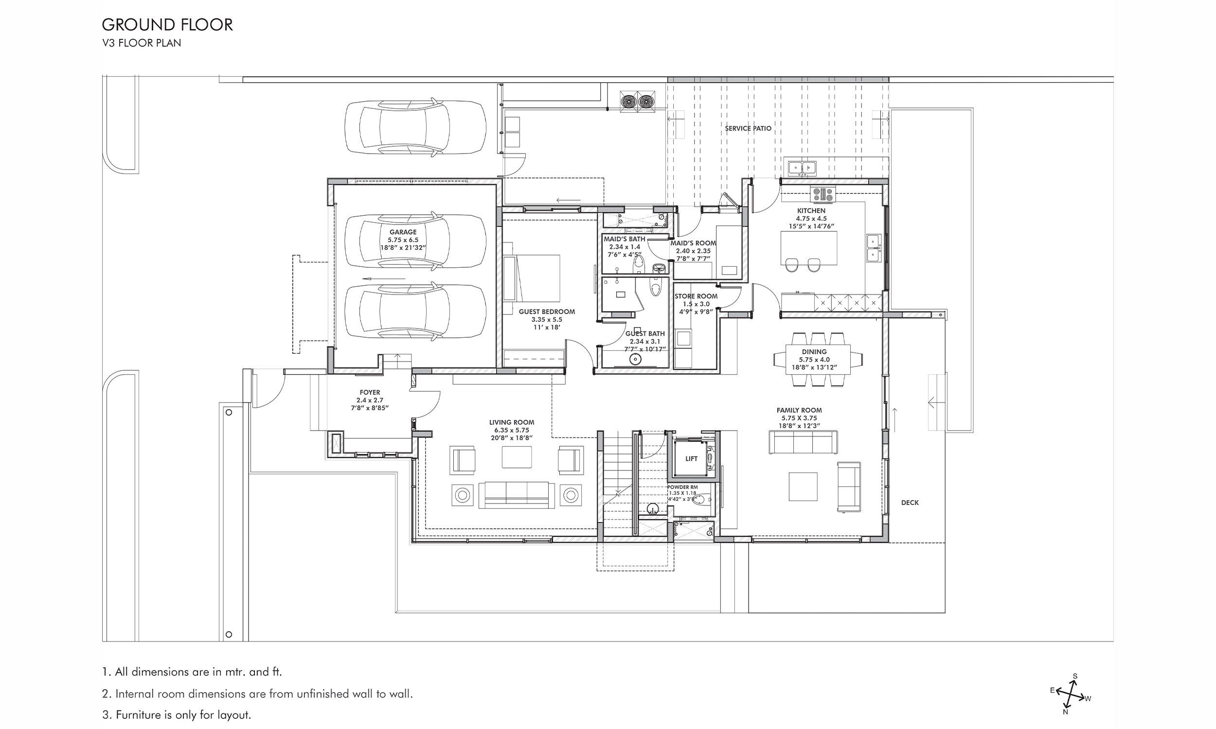 Floor Plans & Configurations - V3 ground floor