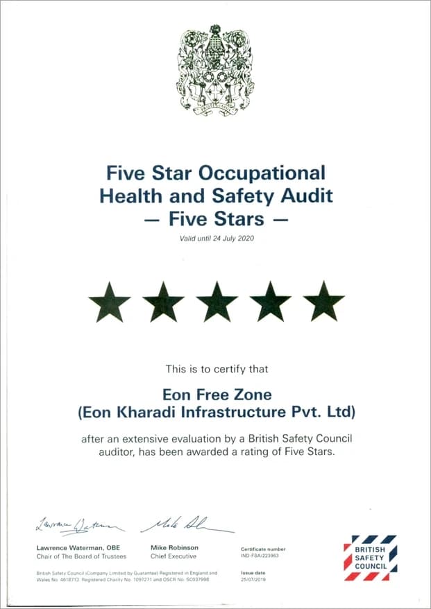 Five Star OH&S Audit - EON Free Zone
