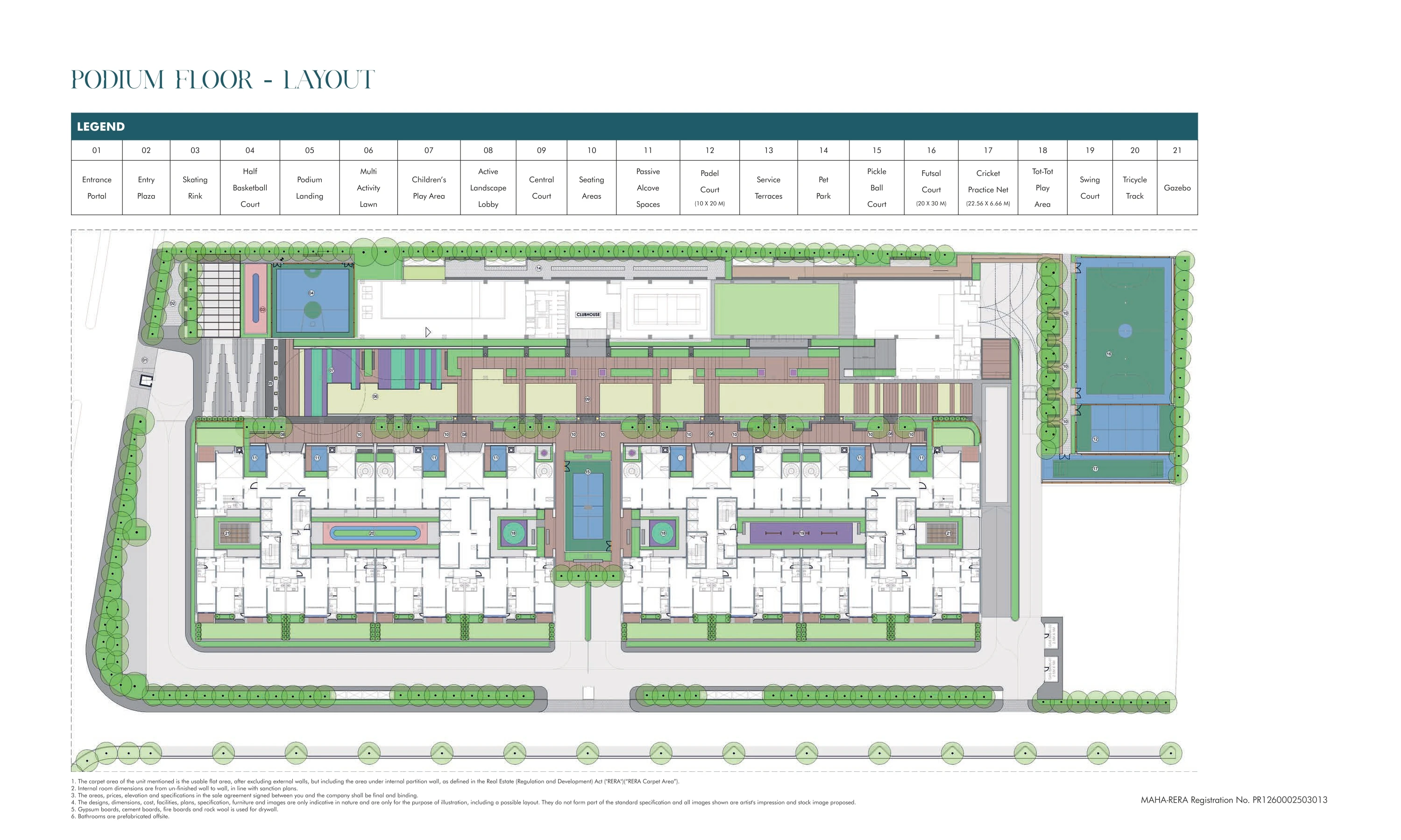 Floor Plans & Configurations - Podium Floor