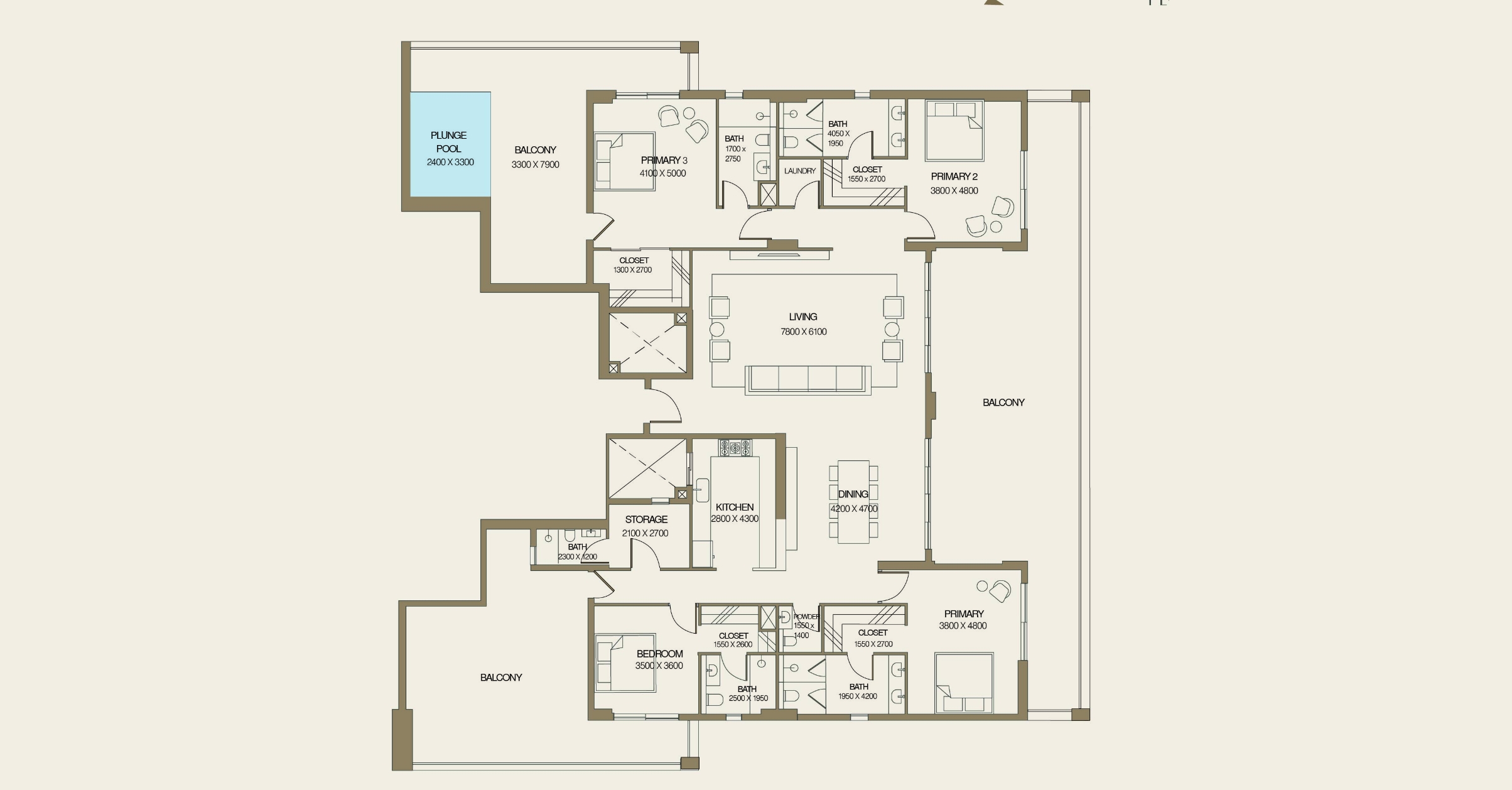 Type PH. 4 BEDROOM | 5.5 BATH