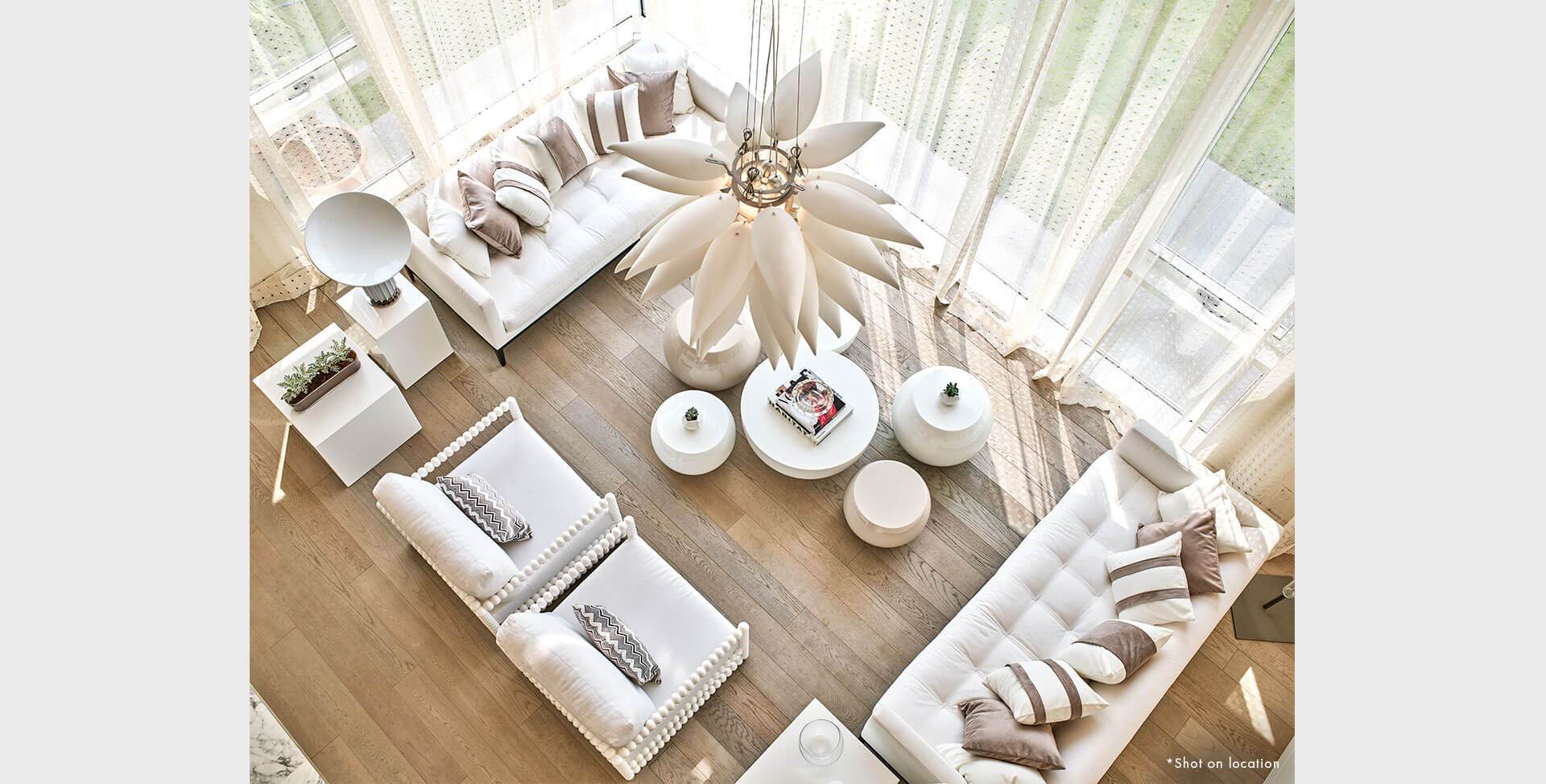 Double Height Ceiling Living Room Top View